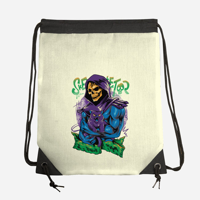 Skull Love Cat-None-Drawstring-Bag-spoilerinc