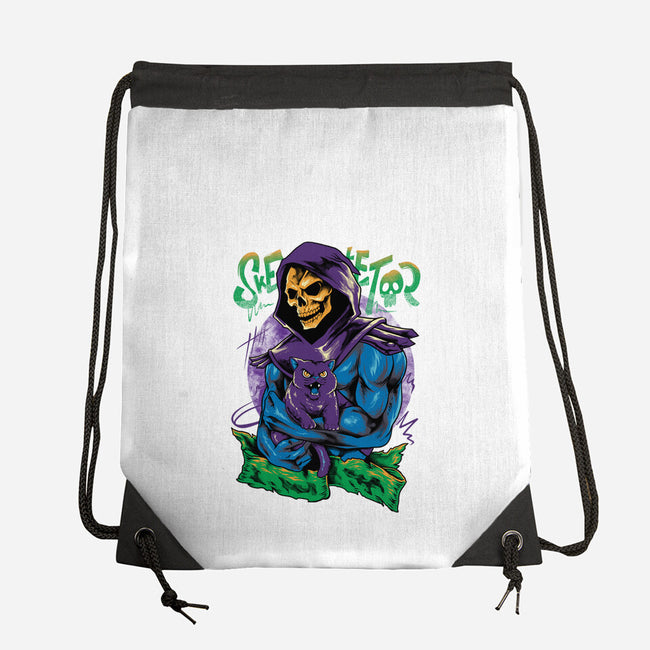 Skull Love Cat-None-Drawstring-Bag-spoilerinc