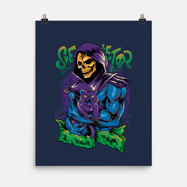 Skull Love Cat-None-Matte-Poster-spoilerinc