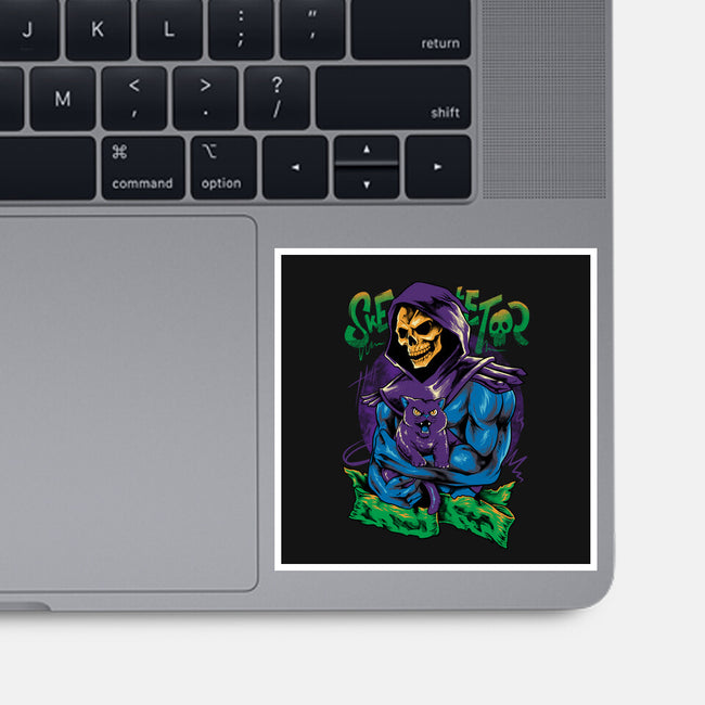 Skull Love Cat-None-Glossy-Sticker-spoilerinc