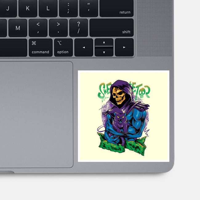 Skull Love Cat-None-Glossy-Sticker-spoilerinc