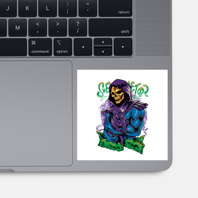 Skull Love Cat-None-Glossy-Sticker-spoilerinc