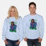 Skull Love Cat-Unisex-Crew Neck-Sweatshirt-spoilerinc