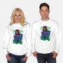 Skull Love Cat-Unisex-Crew Neck-Sweatshirt-spoilerinc