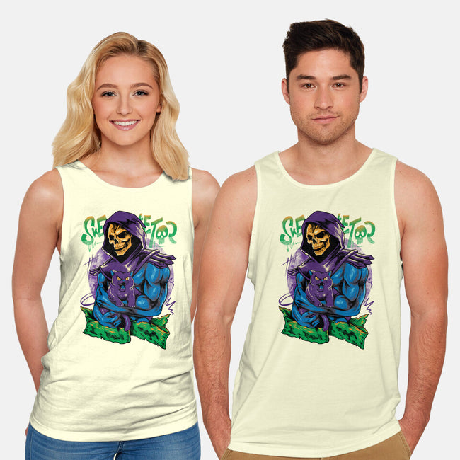 Skull Love Cat-Unisex-Basic-Tank-spoilerinc