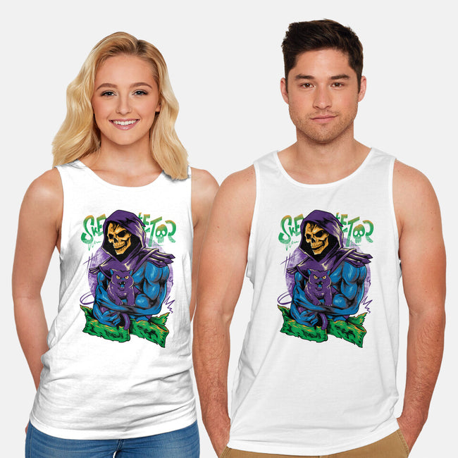 Skull Love Cat-Unisex-Basic-Tank-spoilerinc
