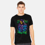 Skull Love Cat-Mens-Heavyweight-Tee-spoilerinc