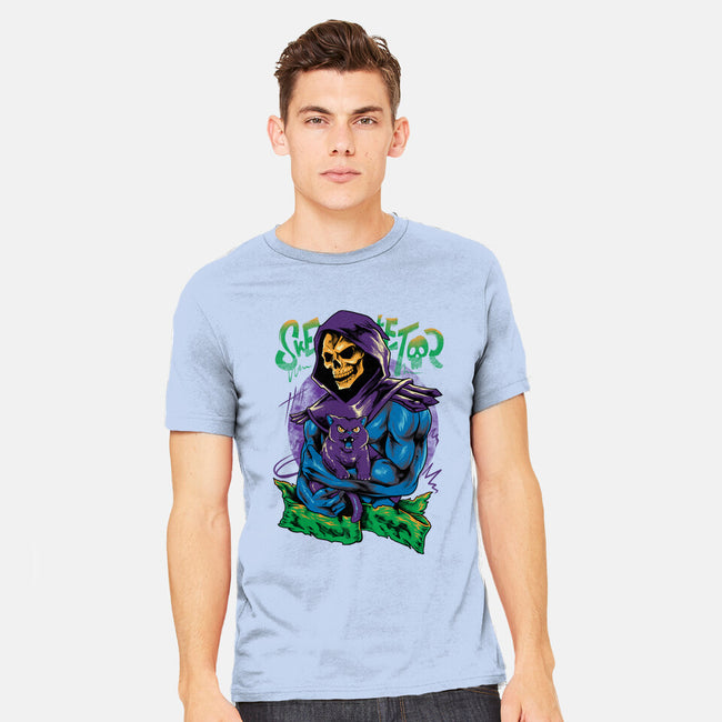 Skull Love Cat-Mens-Heavyweight-Tee-spoilerinc