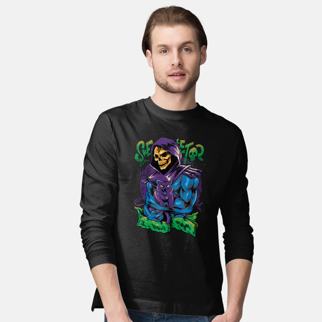 Skull Love Cat-Mens-Long Sleeved-Tee-spoilerinc