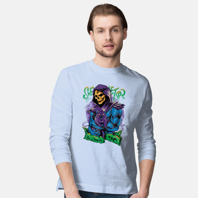 Skull Love Cat-Mens-Long Sleeved-Tee-spoilerinc