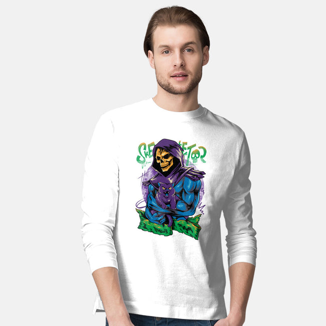 Skull Love Cat-Mens-Long Sleeved-Tee-spoilerinc