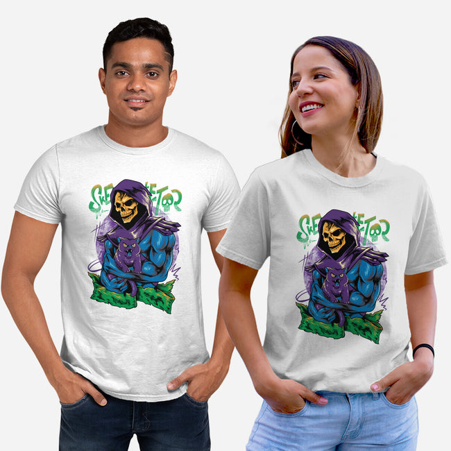 Skull Love Cat-Unisex-Basic-Tee-spoilerinc
