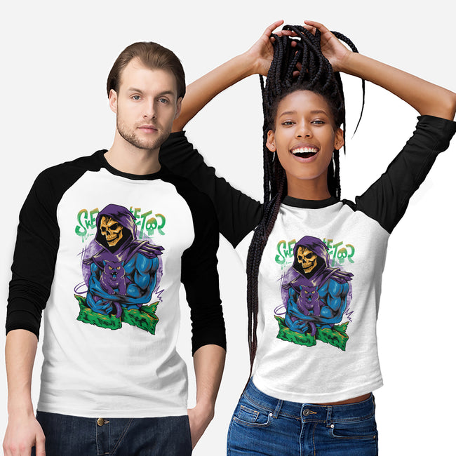 Skull Love Cat-Unisex-Baseball-Tee-spoilerinc