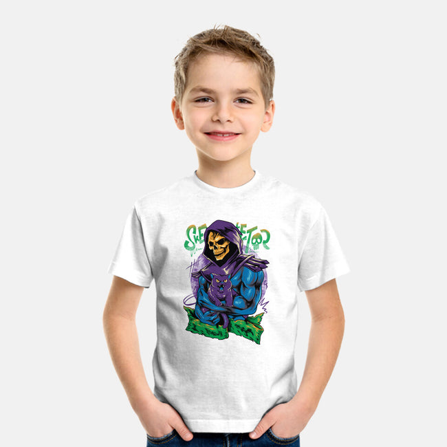 Skull Love Cat-Youth-Basic-Tee-spoilerinc