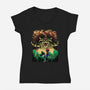 Final Boss Rampage-Womens-V-Neck-Tee-Astrobot Invention