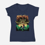 Final Boss Rampage-Womens-V-Neck-Tee-Astrobot Invention