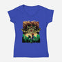 Final Boss Rampage-Womens-V-Neck-Tee-Astrobot Invention