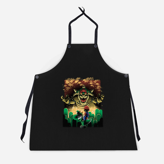 Final Boss Rampage-Unisex-Kitchen-Apron-Astrobot Invention