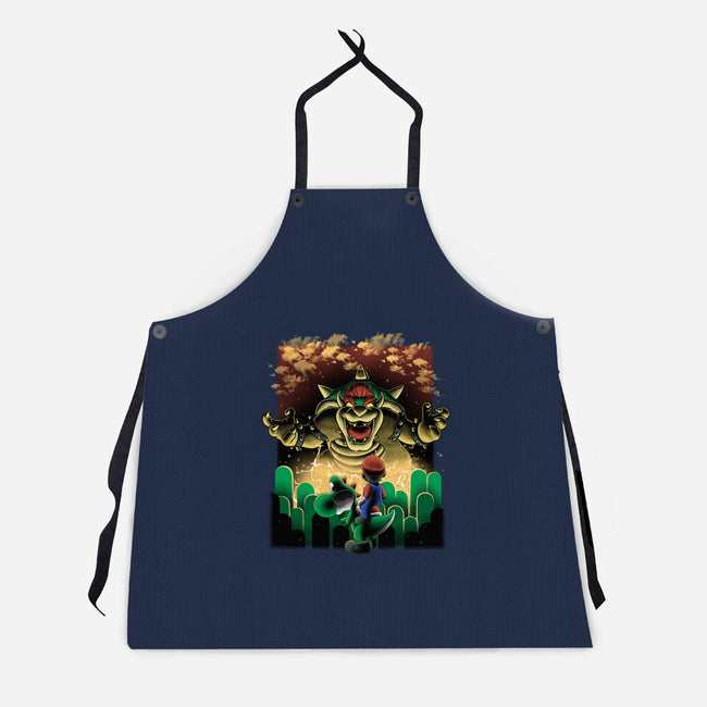 Final Boss Rampage-Unisex-Kitchen-Apron-Astrobot Invention