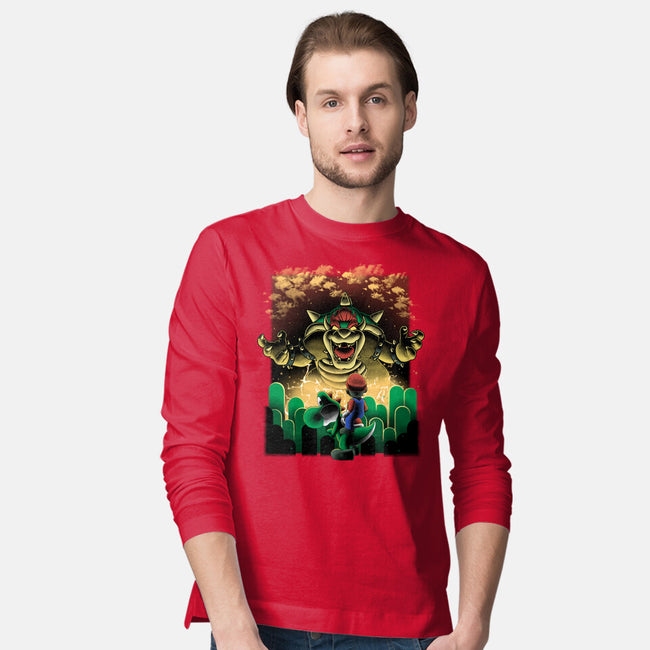 Final Boss Rampage-Mens-Long Sleeved-Tee-Astrobot Invention