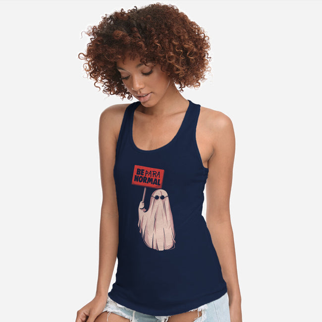 Be Paranormal-Womens-Racerback-Tank-eduely