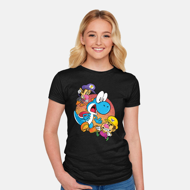 Dino Crysis-Womens-Fitted-Tee-Bernard Gumz