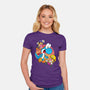 Dino Crysis-Womens-Fitted-Tee-Bernard Gumz