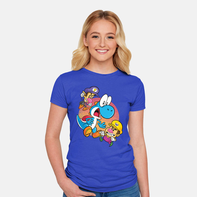 Dino Crysis-Womens-Fitted-Tee-Bernard Gumz