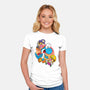 Dino Crysis-Womens-Fitted-Tee-Bernard Gumz