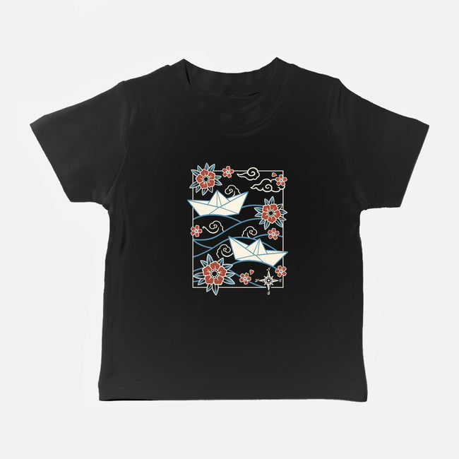 Origami Boat-Baby-Basic-Tee-NemiMakeit