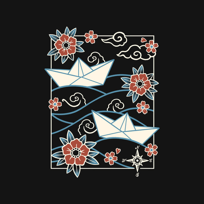 Origami Boat-Womens-Racerback-Tank-NemiMakeit