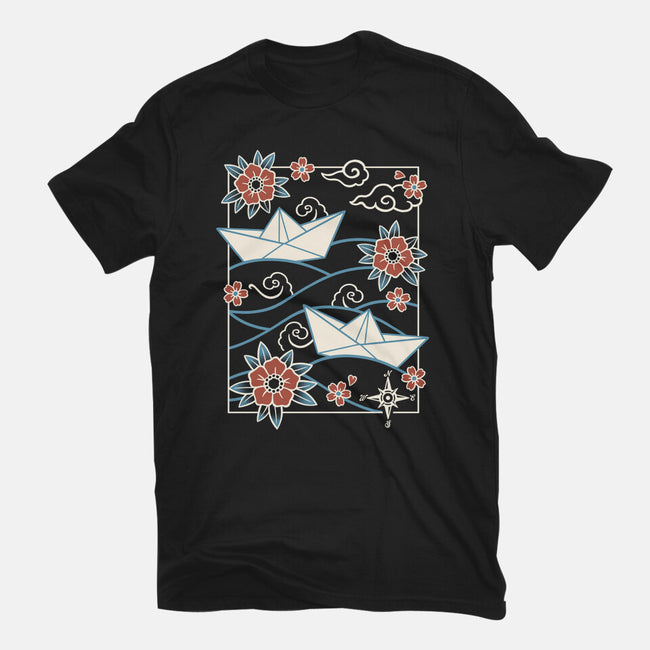 Origami Boat-Womens-Basic-Tee-NemiMakeit