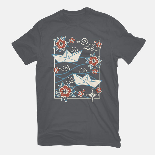Origami Boat-Womens-Basic-Tee-NemiMakeit