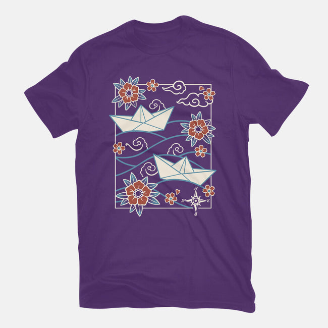 Origami Boat-Womens-Basic-Tee-NemiMakeit