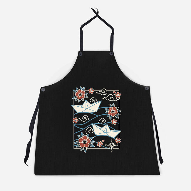 Origami Boat-Unisex-Kitchen-Apron-NemiMakeit