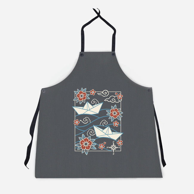 Origami Boat-Unisex-Kitchen-Apron-NemiMakeit