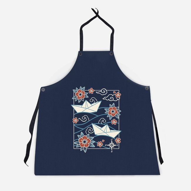 Origami Boat-Unisex-Kitchen-Apron-NemiMakeit
