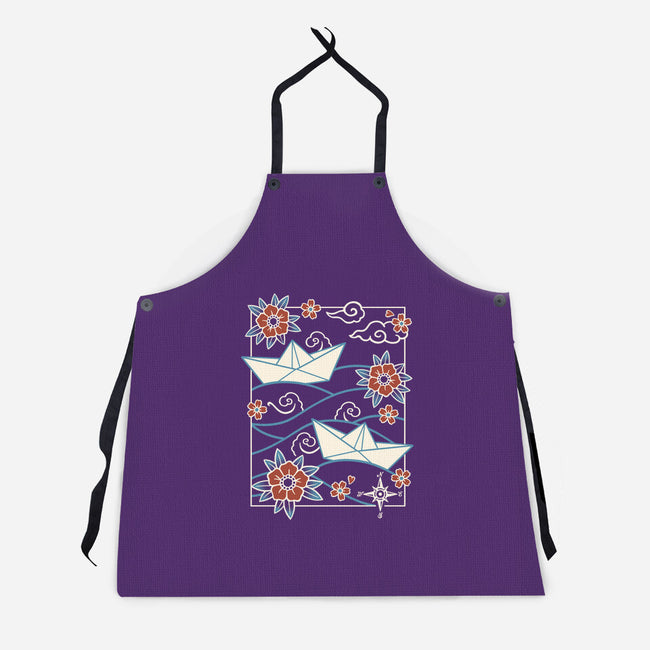 Origami Boat-Unisex-Kitchen-Apron-NemiMakeit