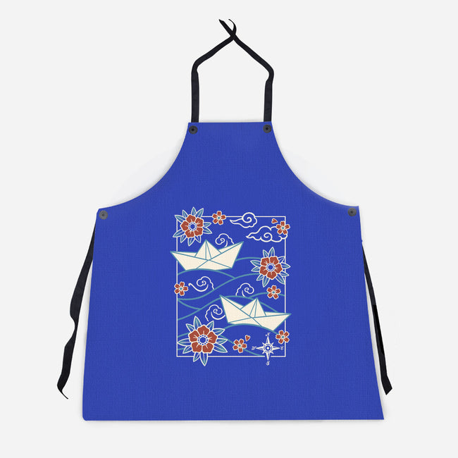 Origami Boat-Unisex-Kitchen-Apron-NemiMakeit