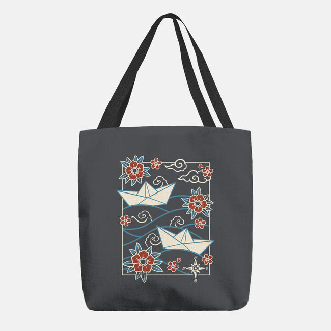 Origami Boat-None-Basic Tote-Bag-NemiMakeit
