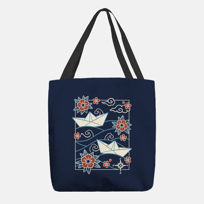Origami Boat-None-Basic Tote-Bag-NemiMakeit