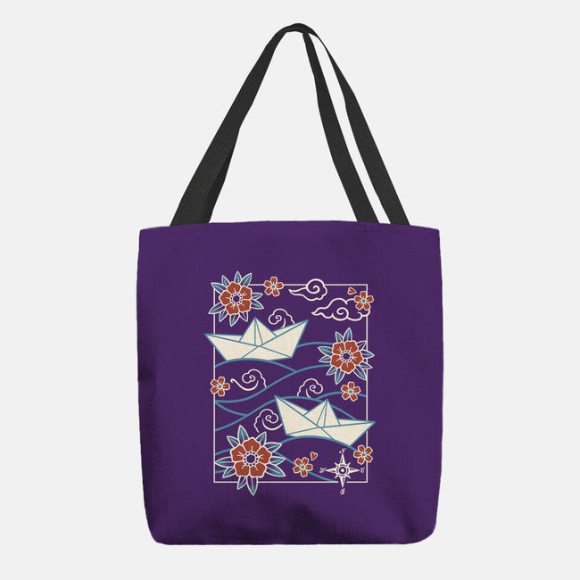 Origami Boat-None-Basic Tote-Bag-NemiMakeit