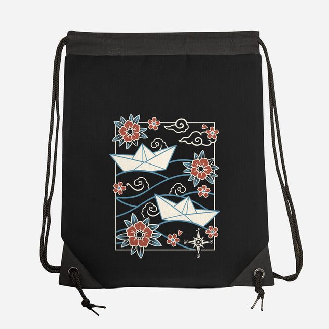 Origami Boat-None-Drawstring-Bag-NemiMakeit