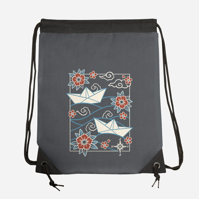 Origami Boat-None-Drawstring-Bag-NemiMakeit