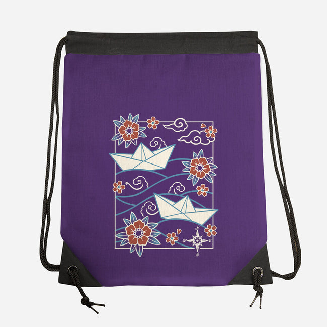 Origami Boat-None-Drawstring-Bag-NemiMakeit