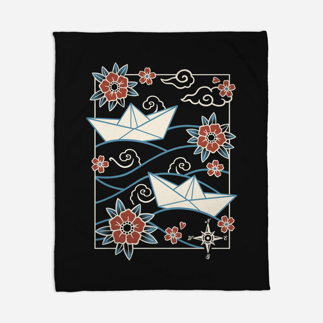 Origami Boat-None-Fleece-Blanket-NemiMakeit