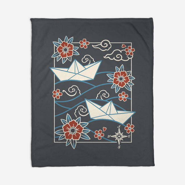 Origami Boat-None-Fleece-Blanket-NemiMakeit