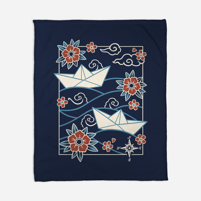 Origami Boat-None-Fleece-Blanket-NemiMakeit