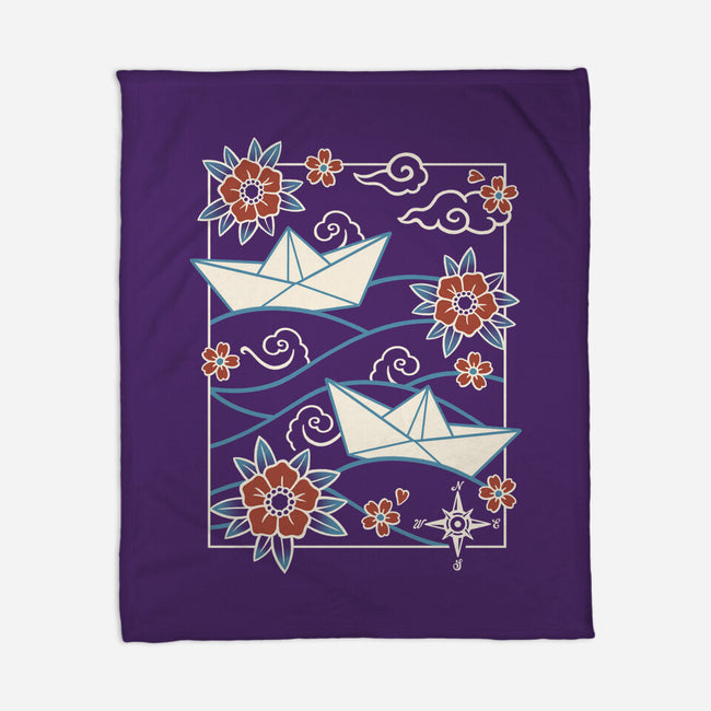 Origami Boat-None-Fleece-Blanket-NemiMakeit