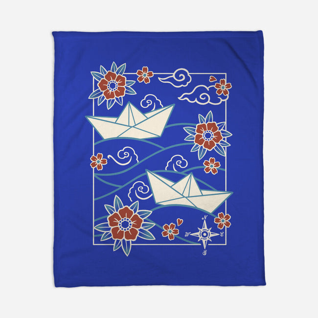 Origami Boat-None-Fleece-Blanket-NemiMakeit